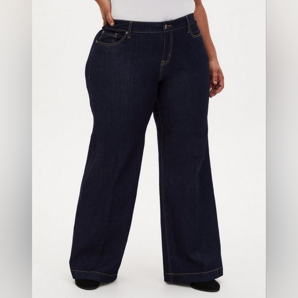Wide Leg Vintage Stretch High-Rise Jean